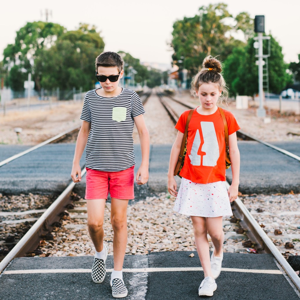 Stand By Me moment: The kids were thrilled to discover a railway track that is no longer in use that they could explore